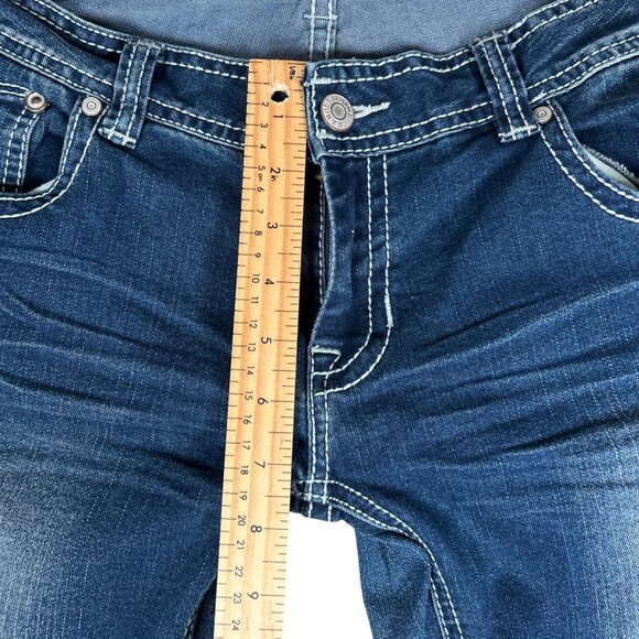 Rock & Roll Boot Cut Jeans Women's Western Cowgirl Low Rise Denim, 31/32 - Picture 11 of 16